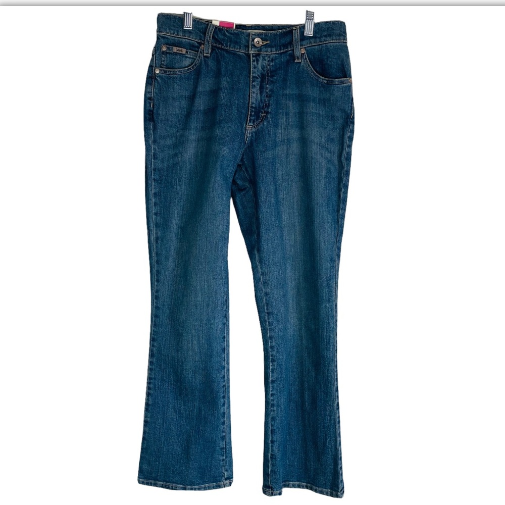 Lee Women's Jeans Mid Rise Boot Cut 6 Short Length Medium Dark Wash New